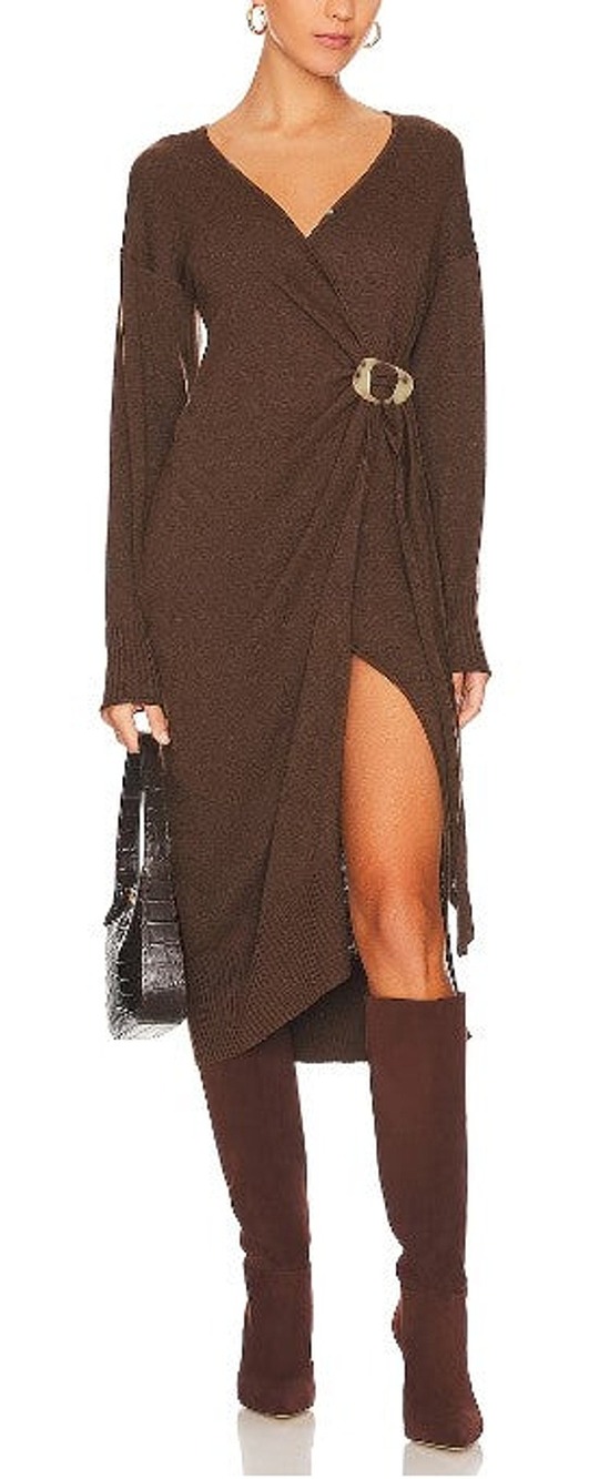 NWT ASTR The Label Mazzy Dress - Brown